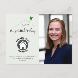 St. Patrick's Day Contact Info Realty  Postcard