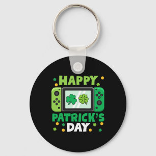 St Patricks Day Controller Video Game Kids Boy Tod Key Ring