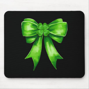 St. Patrick's Day Coquette Shamrock Irish Green Co Mouse Pad