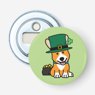 St. Patrick's Day Corgi Leprechaun Dog Puppy Doggy Bottle Opener