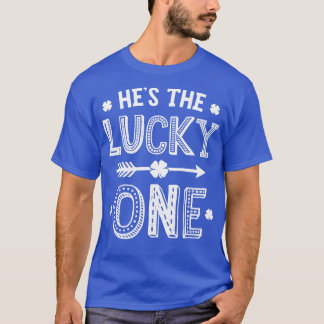St Patricks Day Couples Hes My Lucky Charm Matchin T-Shirt