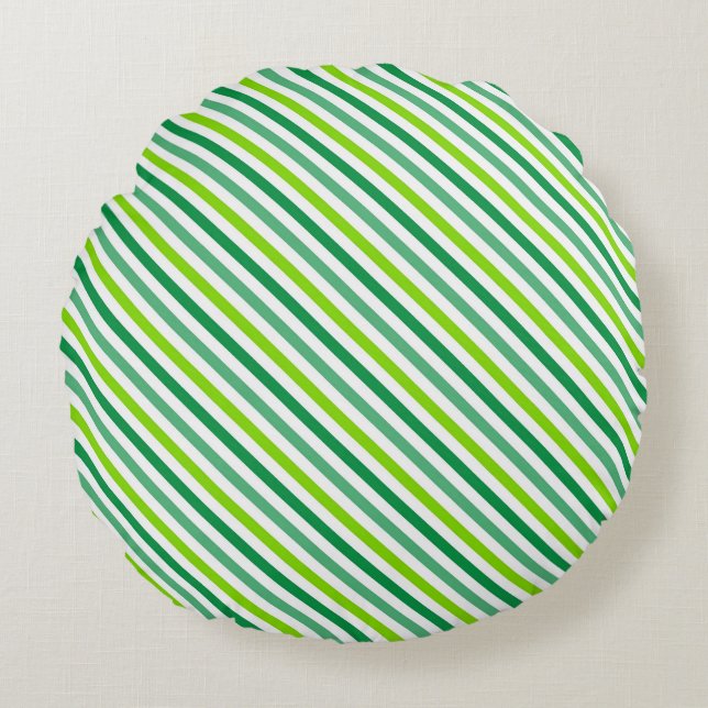 St. Patrick's Day Cross Stripes Pattern-54602 Round Cushion (Front)