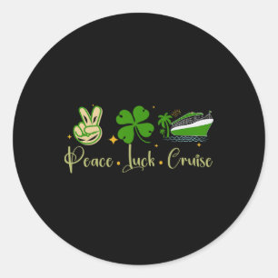 St Patrick's Day Cruise Funny Family  Classic Round Sticker