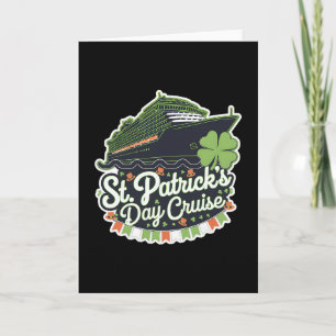St Patrick's Day Cruise Ship Cruising Shamrock Iri Card