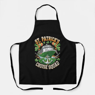 St Patrick's Day Cruise Squad 2025 Family Matching Apron