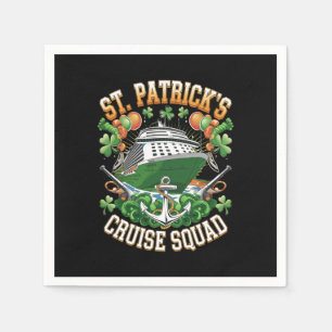 St Patrick's Day Cruise Squad 2025 Family Matching Napkin