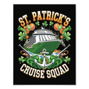 St Patrick's Day Cruise Squad 2025 Family Matching Photo Print