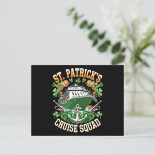 St Patrick's Day Cruise Squad 2025 Family Matching Postcard