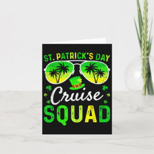 St Patrick's Day Cruise Squad 2025 Funny Family Ma Card
