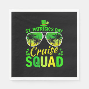 St Patrick's Day Cruise Squad 2025 Funny Family Ma Napkin