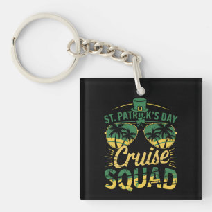 St Patrick's Day Cruise Squad Family Matching Key Ring
