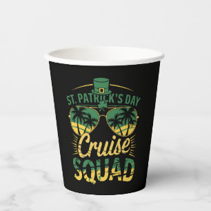 St Patrick's Day Cruise Squad Family Matching Paper Cups