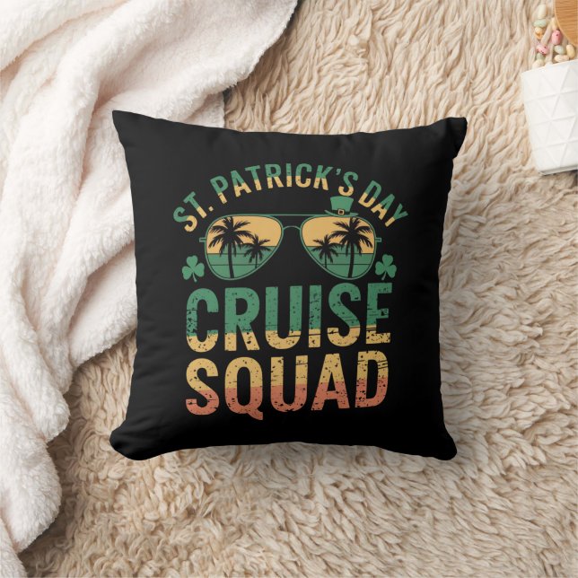 St Patrick's Day Cruise Squad Funny Family Matchin Cushion (Blanket)