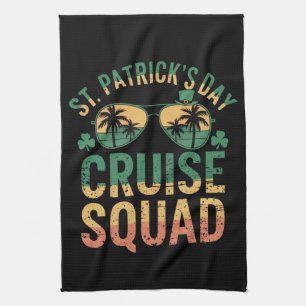 St Patrick's Day Cruise Squad Funny Family Matchin Tea Towel