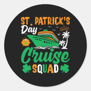 St Patricks Day Cruise Squad Matching Family Trip Classic Round Sticker