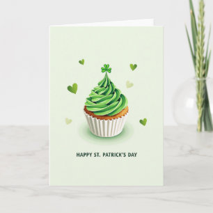 St Patricks Day Cupcake Card