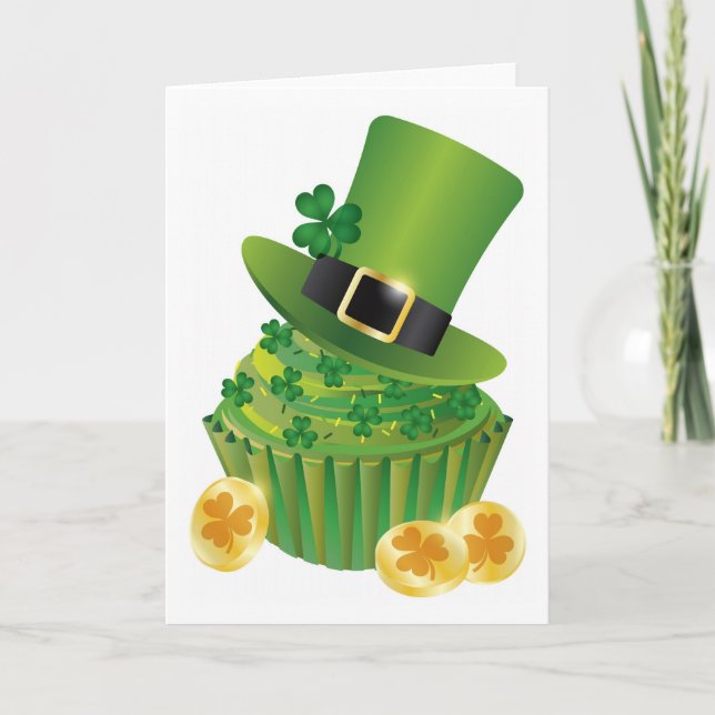 St. Patrick's Day Cupcake Card (Front)
