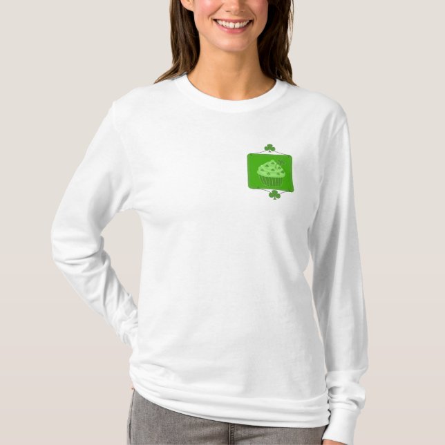 St. Patrick's Day Cupcake T-Shirt (Front)
