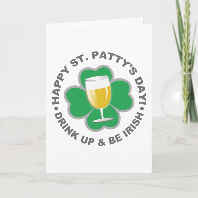 St. Patrick's Day custom greeting card (Front)