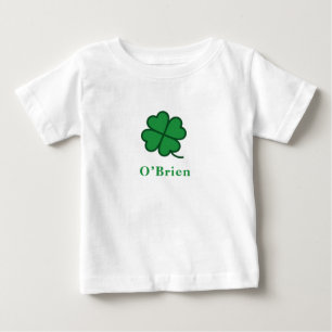 St. Patrick's Day   Custom Name Clover Design Baby T-Shirt