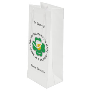 St. Patrick's Day custom text gift bag