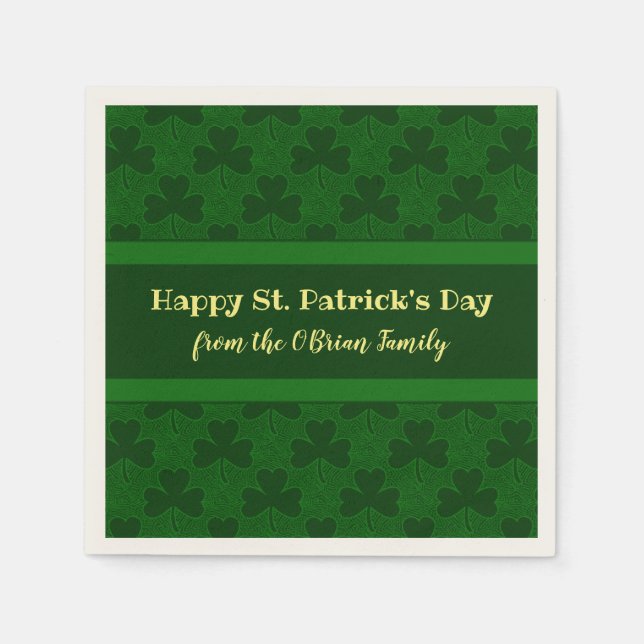 St. Patrick's Day Customised Napkin (Front)