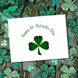  St. Patrick's Day Cute Green Shamrock Holiday Postcard