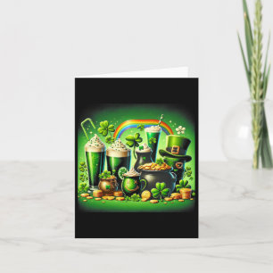 St Patricks Day Cute Patrick Coffee Lover Card