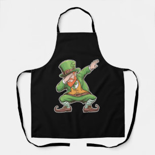 St Patricks Day Dab Dabbing Leprechaun In Green  Apron