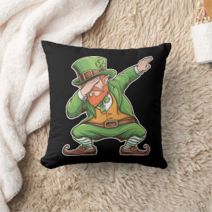 St Patricks Day Dab Dabbing Leprechaun In Green  Cushion