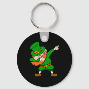 St. Patrick's Day Dabbing Dab Leprechaun Irish Fun Key Ring