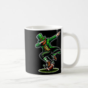 St Patricks Day Dabbing Leprechaun Boys Girls Foot Coffee Mug