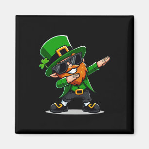 St Patricks Day Dabbing Leprechaun Boys Girls Men Magnet