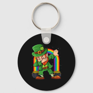 St Patricks Day Dabbing Leprechaun Irish Boys Girl Key Ring