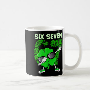 St patricks day dabbing shamrock 6 7 meme boys coffee mug