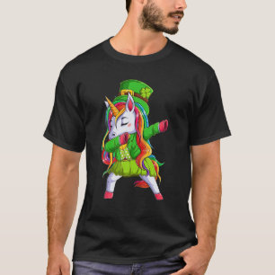 St Patricks Day Dabbing Unicorn Leprechaun Leprico T-Shirt