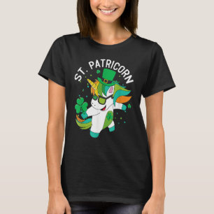 St Patricks Day Dabbing Unicorn Leprechaun Leprico T-Shirt