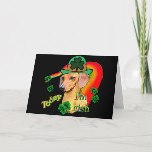 St. Patrick's Day Dachshund Card
