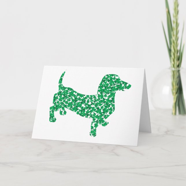 St. Patrick's Day Dachshund Card (Front)