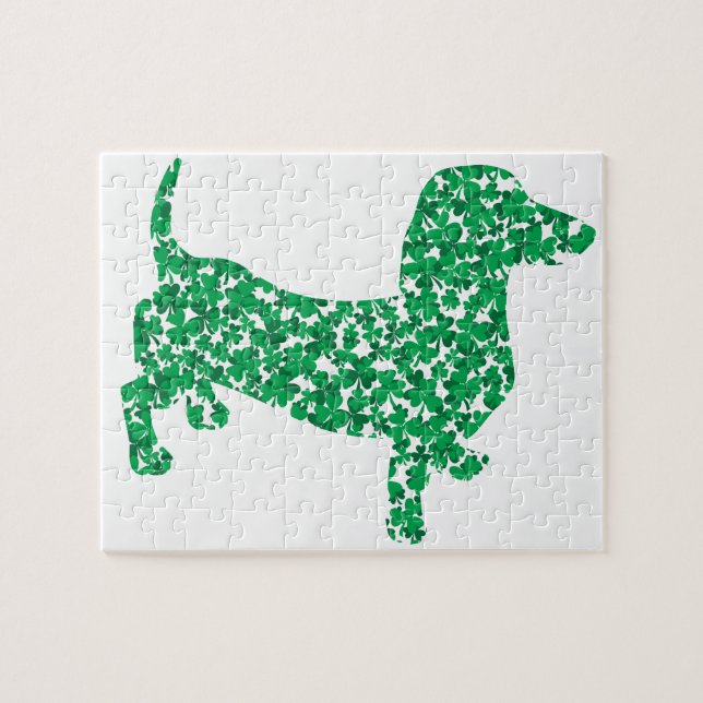 St. Patrick's Day Dachshund Jigsaw Puzzle (Horizontal)