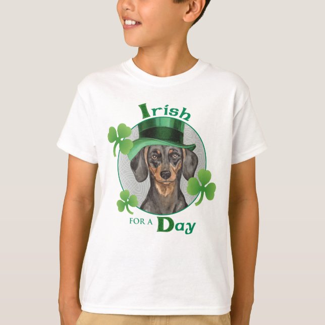 St. Patrick's Day Dachshund T-Shirt (Front)