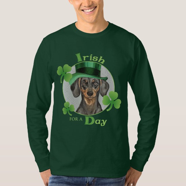 St. Patrick's Day Dachshund T-Shirt (Front)