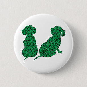 St. Patrick's Day Dachshunds 6 Cm Round Badge