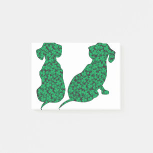 St. Patrick's Day Dachshunds Post-it Notes