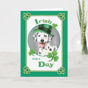 St. Patrick's Day Dalmatian Card