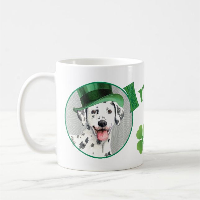 St. Patrick's Day Dalmatian Coffee Mug (Left)