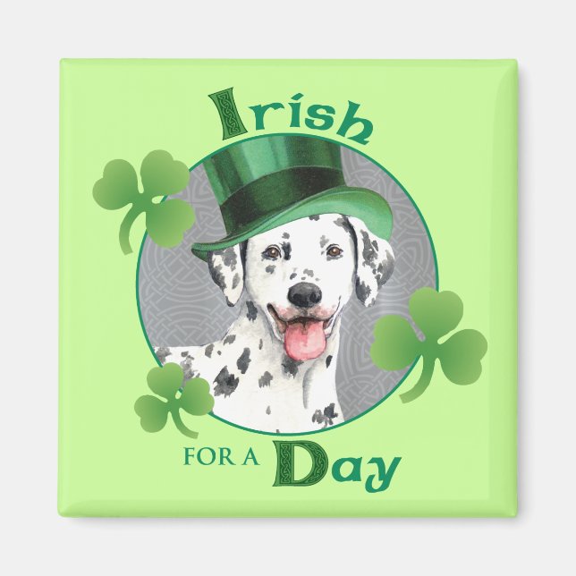 St. Patrick's Day Dalmatian Magnet (Front)