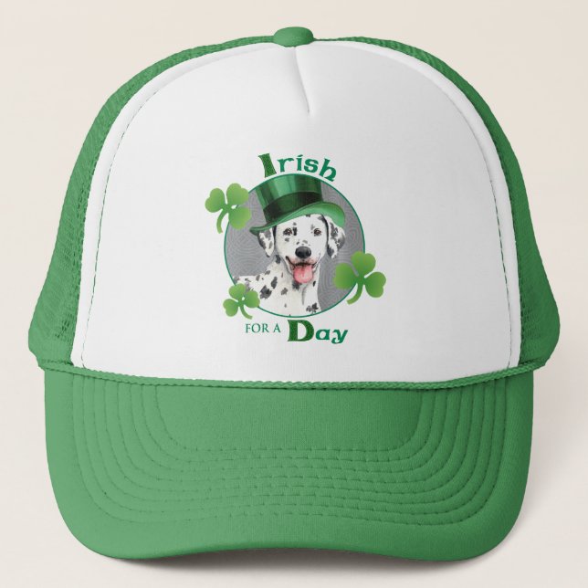 St. Patrick's Day Dalmatian Trucker Hat (Front)