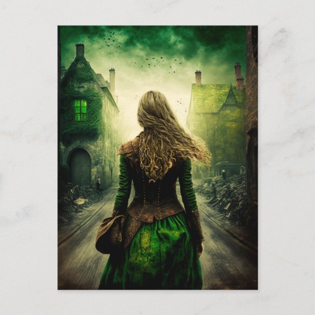 St. Patrick's Day Dark Fantasy Postcard (Front)