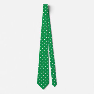 St. Patrick's Day Dark Green Polka Dot Pattern Tie